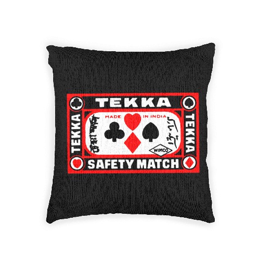 Indian Safety Matches Matchbox Art Suits of Poker Woven Pillows