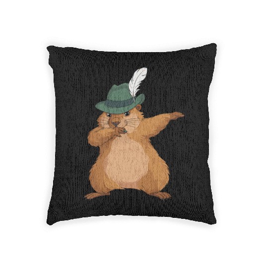 Groundhog Marmot for a Marmot lover groundhog fan Woven Pillows