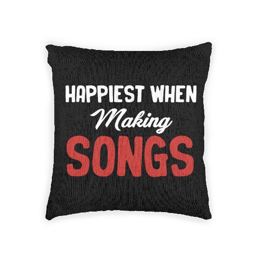 Happiest When Making Songs Writer Karaoke Woven Pillows