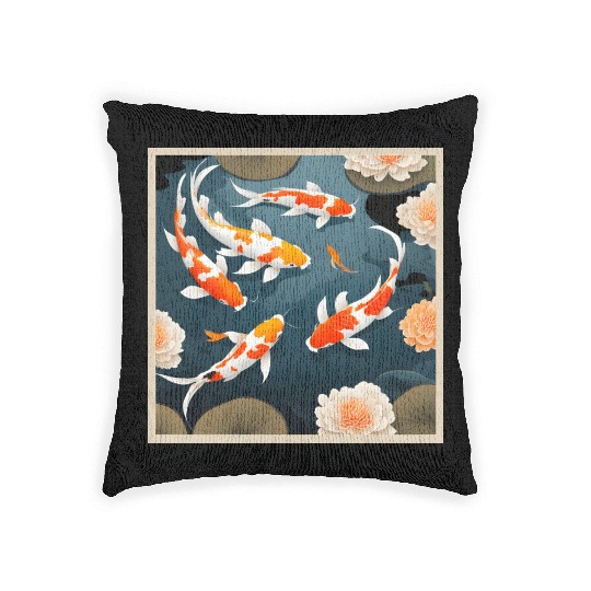 Koi Pond Woven Pillows