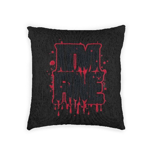 i'm fine Woven Pillows