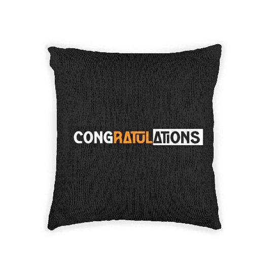 CONGRATULATIONS Woven Pillows Woven Pillows