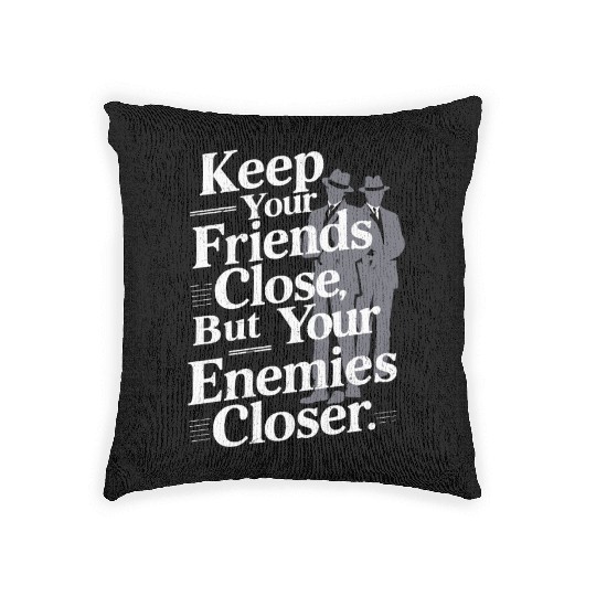 Mobster Gangster Mafia Organized Crime Boss Woven Pillows