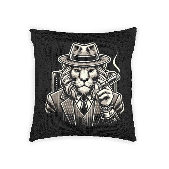 Mobster Gangster Mafia Organized Crime Boss Woven Pillows