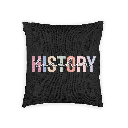 History Teacher School Woven Pillows
