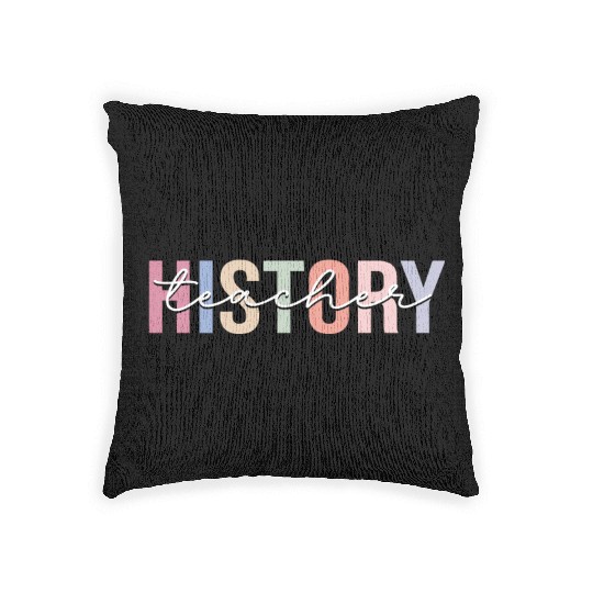 History Teacher School Woven Pillows