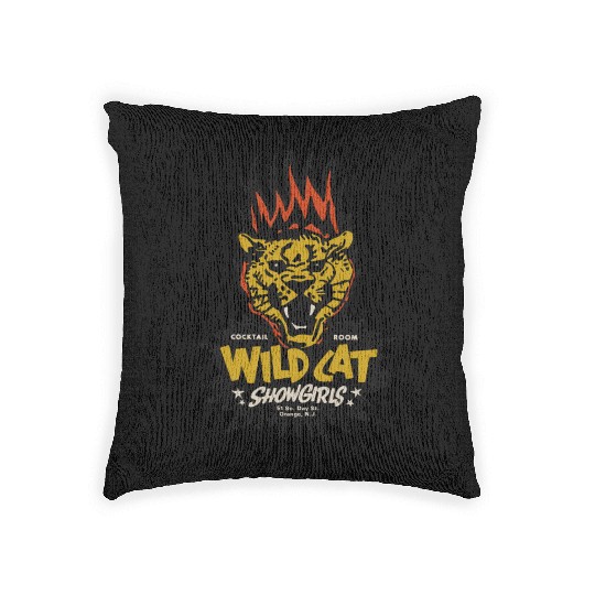 Vintage New Jersey Showgirl Dive Bar Woven Pillows