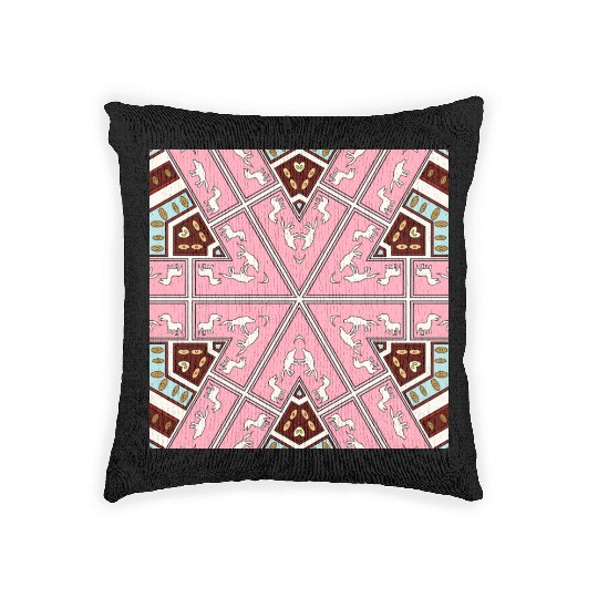 eyes on nature mandala Woven Pillows