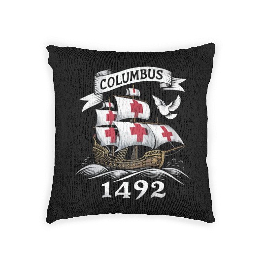 Columbus Day Christopher Columbus Italian American Woven Pillows