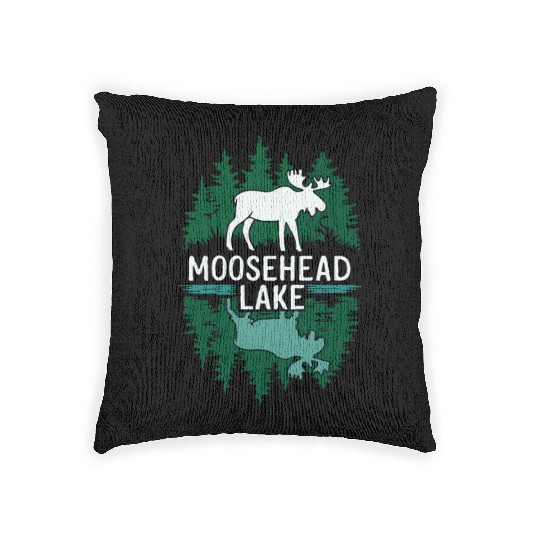 Moosehead Lake Maine. Woven Pillows