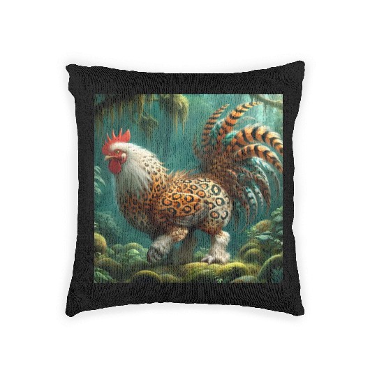 The chicken-leopard Woven Pillows