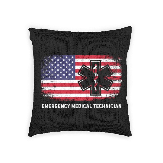 Emergency Medical Technician EMT Woven Pillows