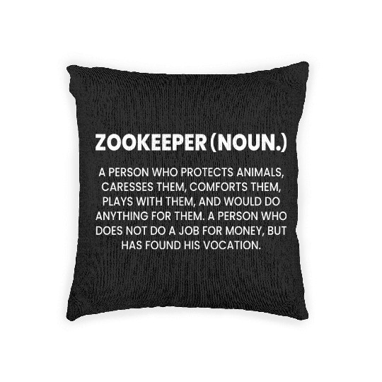 Zookeeper Definition A Person Who Protects Animals Woven Pillows