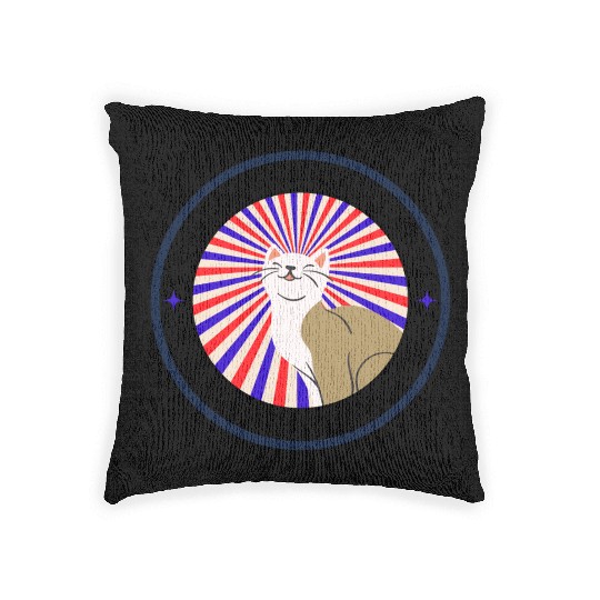 Childless cat lady. no regrets Woven Pillows