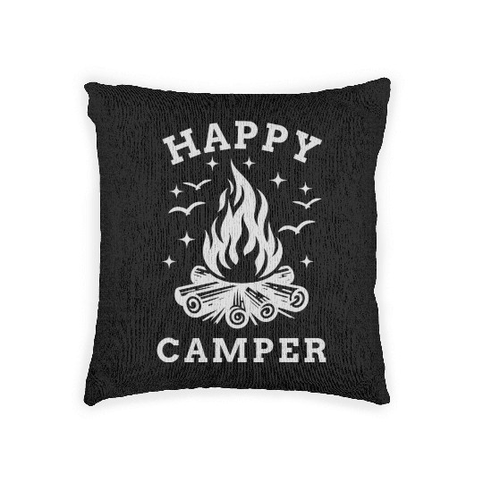 Happy Camper - Camping Woven Pillows