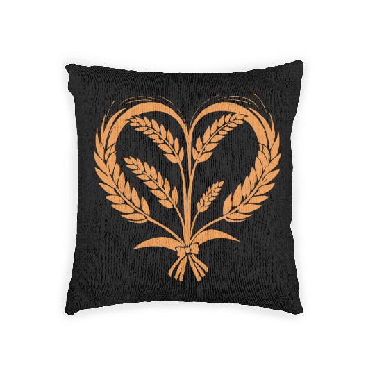 Wheat Cereal Grain Food Lover Funny Design Woven Pillows