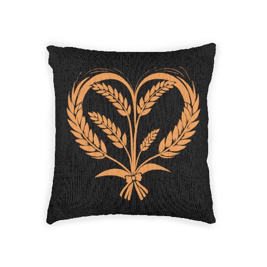Wheat Cereal Grain Food Lover Funny Design Woven Pillows