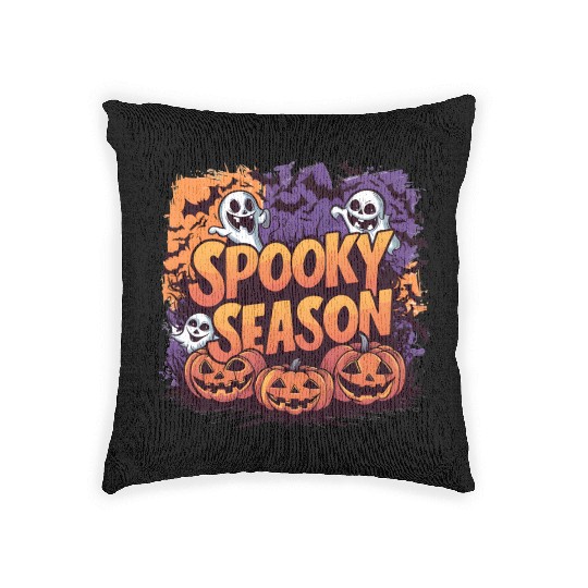 Spooky Season Vibes Woven Pillows