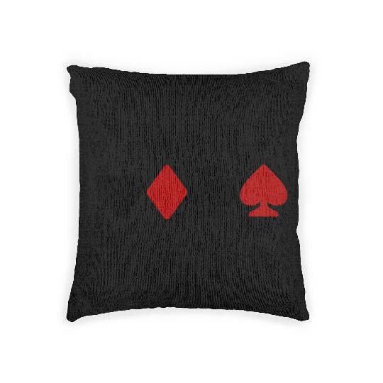playing card lovers Woven Pillows