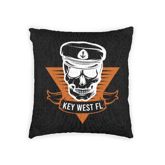 Sunshine-State KEY-WEST, FL Coastal Sailing Woven Pillows