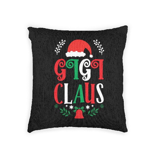 Gigi Claus Christmas Family Group Matching Pajama Woven Pillows