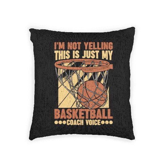 This Is Just My Basketball Coach Voice 1 Woven Pillows