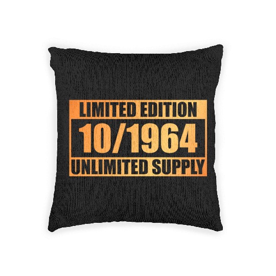 60th birthday Limited Edition - ꝏ Supply 10/1964 Woven Pillows