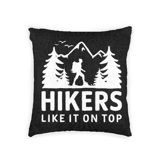 Hiker Nature Mountain Forest Outdoor Woven Pillows