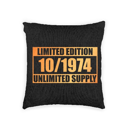 50th birthday Limited Edition - ꝏ Supply 10/1974 Woven Pillows