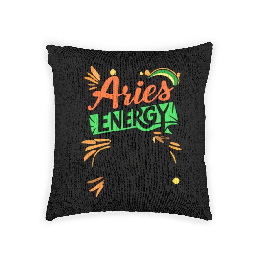 My Aries Energy is My Black Power Woven Pillows