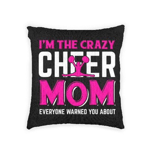 Crazy Cheer Mom Cheerleading Mommy Mother's Day Woven Pillows