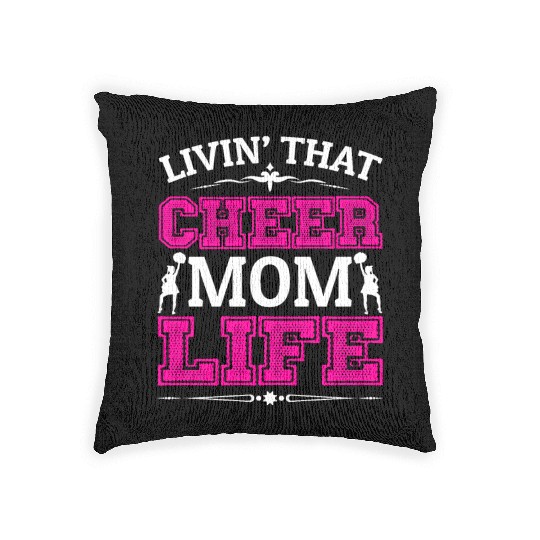Living Cheer Mom Life Cheerleading Mother's Day Woven Pillows