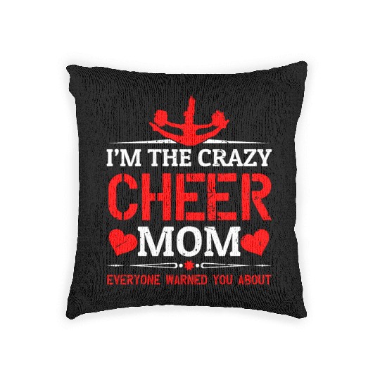 Crazy Cheer Mom Cheerleading Mommy Mother's Day Woven Pillows