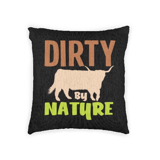 Highland Cow Dirty By Nature Woven Pillows