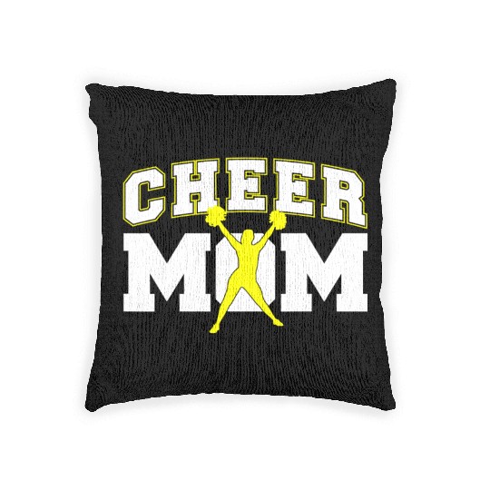Cool Cheer Mom Art For Women Cheerleader Woven Pillows