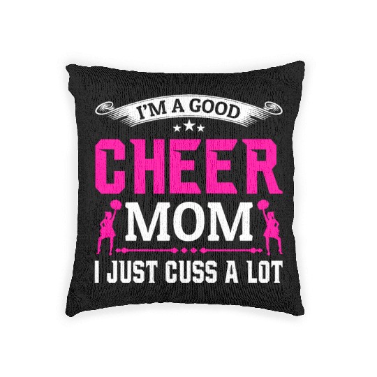 A Good Cheer Mom Cheerleading Mommy Mother's Day Woven Pillows