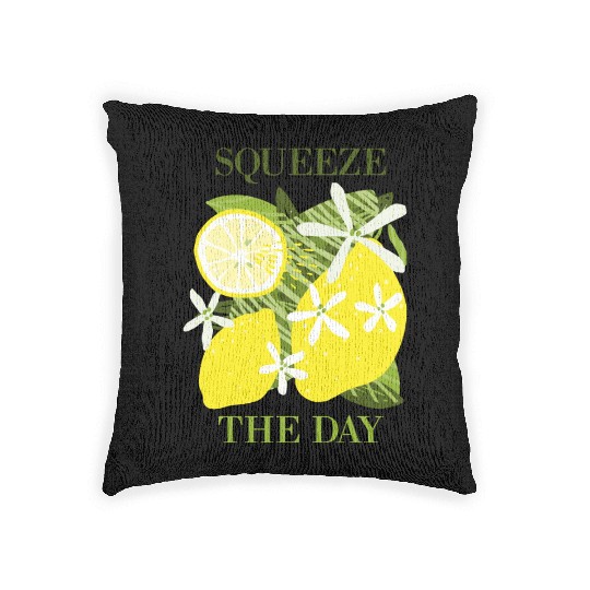 Citrus Lover Squeeze the day Woven Pillows