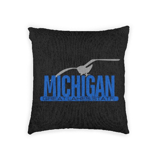 Michigan Great Lakes State Woven Pillows