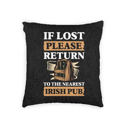 Ireland St. Patrick's Day Gold Woven Pillows