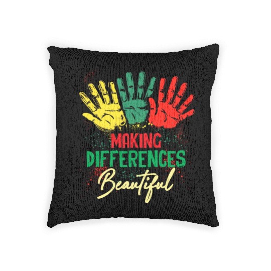 Making Differences Beautiful Special education D T Woven Pillows