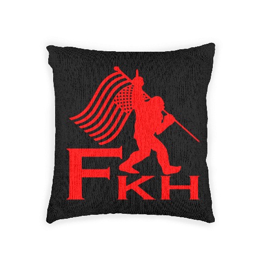 Bigfoot FKH Flag LIKE US ON FACEBOOK # Woven Pillows
