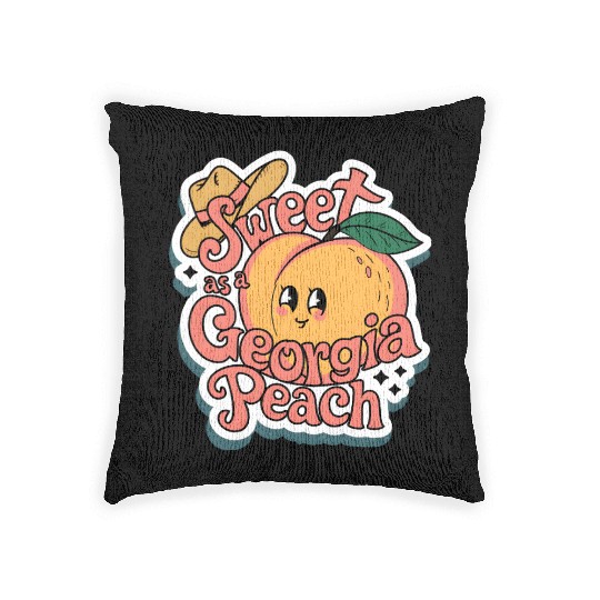 Sweet as a Georgia Peach Sticker.t-shits Woven Pillows