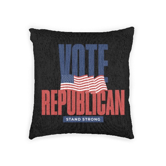 Vote Republican Election 2024 Woven Pillows design