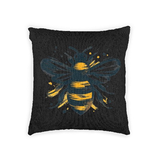 Honey Bee Insect Art 1 Woven Pillows