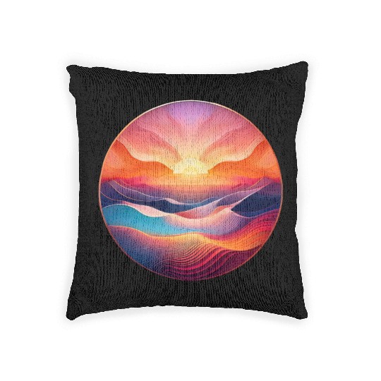 Colorful Sunrise Woven Pillows