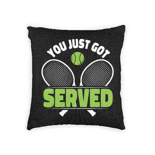 Funny Tennis Player Racket Friends Woven Pillows