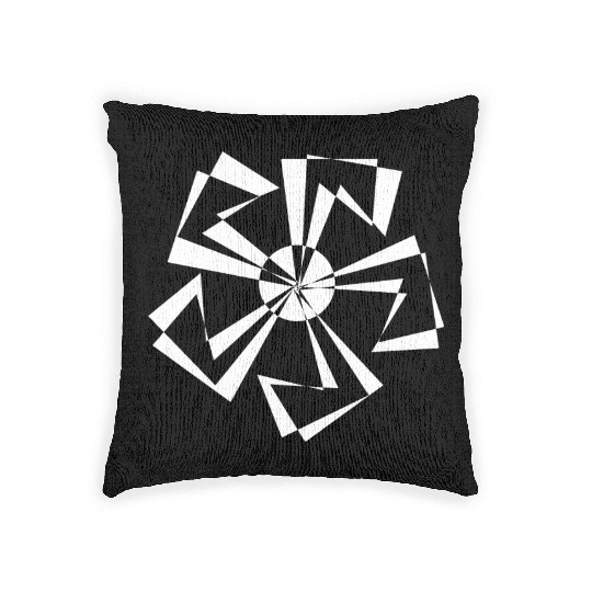 Abstract image in white Woven Pillows