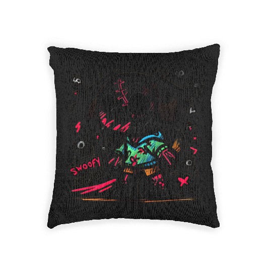 Spooky season zombie dog Woven Pillows