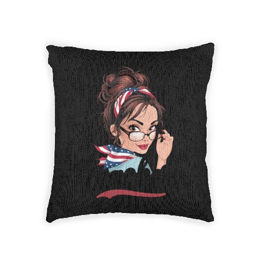 Teacher Life Messy Bun Back to School Leopard Woven Pillows