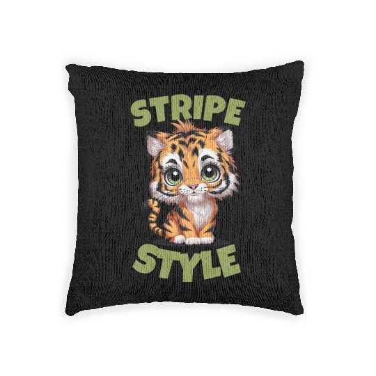 Cute Tiger Stripe Style Woven Pillows